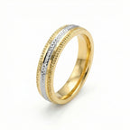 The Celestial Two-Tone Diamond-Cut Wedding Band 18K Yellow Gold