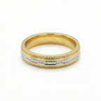 The Celestial Two-Tone Diamond-Cut Wedding Band 18K Yellow Gold