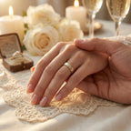 The Celestial Two-Tone Diamond-Cut Wedding Band 18K Yellow Gold