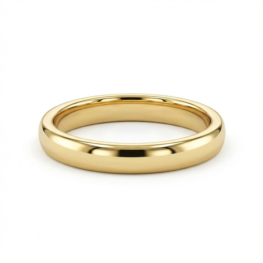Eternal Classic Gold Wedding Band - 3mm 18K Yellow Gold