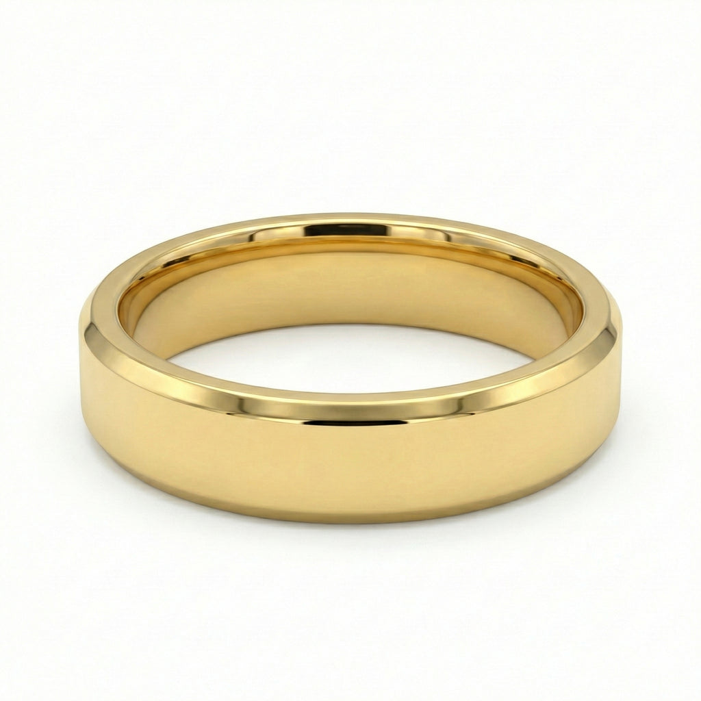 خاتم زفاف إيترنال جولد - 4 مم من الذهب الأصفر عيار 18