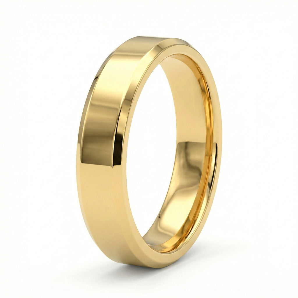 خاتم زفاف إيترنال جولد - 4 مم من الذهب الأصفر عيار 18