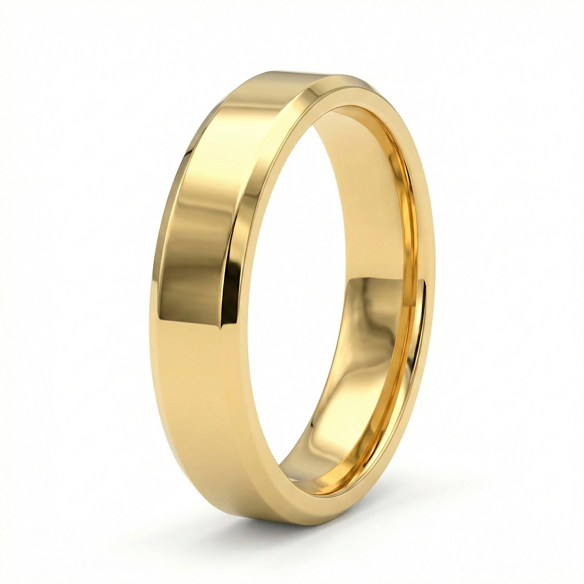خاتم زفاف إيترنال جولد - 4 مم من الذهب الأصفر عيار 18